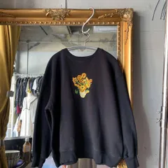 @ ザラ ZARA ベーシック BASIC　S　ゴッホ　コラボ　トレーナー　黒 ブラック BLACK クロ くろ　ひまわり　お呼ばれ　デート　オフィスカジュアル　食事会