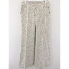 ◇ BDONNA ビドンナ リネン混 ストライプ パンツ ベージュ レディース  【中古】 【1204040000900】