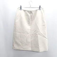 ◇ ⊇ IENA イエナ 膝丈 台形 スカート サイズ38 オフホワイト レディース E  【1409240048367】