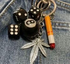 キーホルダーセット サイコロ カラビナ ストリート 8ボール