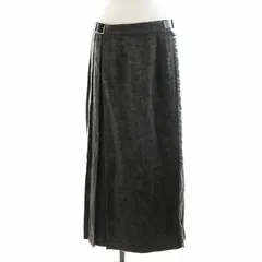 オニール オブ ダブリン O'NEIL OF DUBLIN ラップスカート プリーツスカート ロング丈 ウール F38 M グレー /AN34