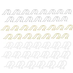 【在庫処分】ジュエリー用 アレルギー対応 パーツ パーツ DIY材料 3種100個セット 手作り（ フック ピアス ゴールド 樹脂 シルバー サージカルステンレス クリア） YFFSFDC