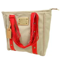 【中古】 ルイヴィトン LOUIS VUITTON カバ MM ショルダーバッグ トート アンティグア キャンバス レザー ネームタグ付き M40035 02BU392