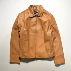00s OLD GAP レザージャケット ベージュ キャメル 牛革 M