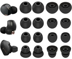 【人気商品】1000XM5用イヤーピース 100XM4 用イヤーピース Sony用イヤーピース 4サイズ 8ペア シリコン製イヤーチップ イヤーキャップ 快適 フィット感 装着感向上 A-Pcas 快適 水洗い可能 XM5／XM4 イヤーピース 【ブラック 4