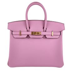 極美品 HERMES エルメス Birkin25 バーキン25 Mauve sylvestre モーヴシルベストル Swift スイフト RGHW ローズゴールド金具 Stamp-W W刻印 ハンドバッグ