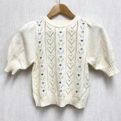 FURFUR ハート刺繍アイレットニット ファーファー - メルカリ
