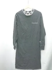 ◇ ⊇ Champion チャンピオン 長袖 ロング丈 ワンピース サイズMEDIUM ブラック レディース E  【1408220068920】のサムネイル