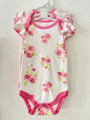 【新品】KYLE&DEENA ロンパース 3点セット 6～9か月 シンプル ピンク 女の子 ボディスーツ ベビー 赤ちゃん ガール ベビー服 ベビーウェア 足なし 新生児 インポート ギフト プレゼント 誕生日 出産祝い コットン100％