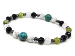 お守り ペリドット ターコイズ ブレスレット パワーストーン ブレスレット メンズ レディース 天然石 数珠 アクセサリー