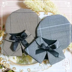 10cm〜12cmぬい服　グレンチェックケープ+ベレー帽セット