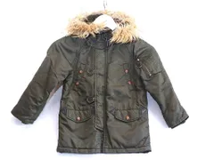 【208949】AVIREX アヴィレックス  キッズ　ミリタリー　N-3B　ナイロン フード付コート　フライトジャケット  ・110