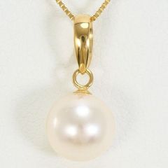 K18YG　ネックレス　necklace　パール（真珠）　総重量約1.6g　約40cm