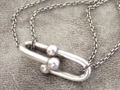 ティファニー TIFFANY&Co. ハードウェア ダブルリンク Ag925 ネックレス 11.7g