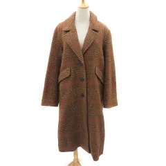 マウジー MOUSSY チェスターコート ロング丈 グレンチェック柄 1 ブラウン 茶色 /YK6