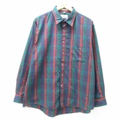 XL/古着 バンヒューセン 長袖 シャツ メンズ 90s 大きいサイズ 緑他 グリーン チェック 25mar05 中古 トップス