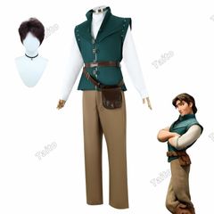（ウィッグ付き）Tangled 魔髪の奇縁 長髪の王女フリン・ライダー王子 コスプレ衣装 コス服 アニメ コスチューム Cosplay イベント パーティー 変装