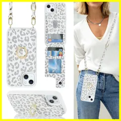 Cavor iPhone 15 手帳型ケースiPhone15 スマホケースショルダー クロスボディ肩掛け 首かけ 斜めがけ ショルダー ケース 背面ポケット付きiPhone 15 財布型ケース【上下開】iPhone15 携帯ケース【RFID機能】iPhone