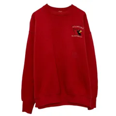 FRUIT of the LOOM プリント スウェット トレーナー フルーツオブザルーム L レッド 裏起毛 古着卸 アメリカ仕入 a609-5276