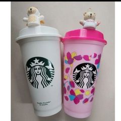 スタバ　リユーサブルカップ&ベアリスタドリンクキャップ　辰　桜