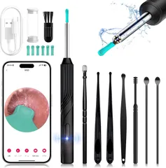 耳掻き カメラ【耳かき7本＆600万画質】 耳掃除 カメラ付き ライト 3.6mm極細レンズ 左右反転機能 ワイヤレス付き スマホ耳かき 無線 録画 写真 Type-C充電 LEDライト WIFI接続 iOS/Android/iPad多機種対応 取り付け簡単