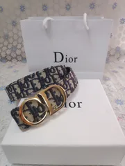超人気✨Dior/クリスチャンディオール　ベルト　リバーシブル ベルトストラップ  CDバックル ベルト　金色金具  極美品 男女兼用✜ 　新品未使用