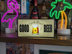 【Sサイズ オーダー無料】BEER ビール ジョッキ パブ スナック 宅飲み お酒 飲屋 酒場 ナイトクラブ カフェ BAR ガレージ 自宅 店舗 宴会 パーティー イベント プレゼント サイン ランプ 照明 看板 置物 雑貨 ライトBOX 電飾看板 電光看板