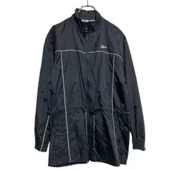 Reebok ジャケット リーボック S ブラック バッグプリント スポーツ ライトアウター フルジップ 古着卸 アメリカ仕入 a611-8780のサムネイル
