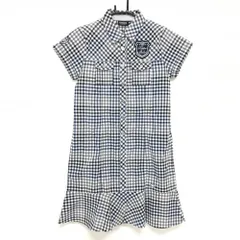 【超美品】カッパ 半袖ポロワンピース 白×黒 チェック  レディース M ゴルフウェア Kappa