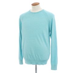 【新品】ヤコブコーエン JACOB COHEN ハイゲージ コットンカシミヤ クルーネック プルオーバーニット ライトブルー【サイズL】【メンズ】