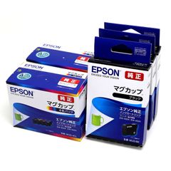 【未使用】エプソン　マグカップインクカートリッジ4色2点＆ブラック3点セット　純正　MUG-4CL　MUG-BK　EW-052A　EW-452A適合