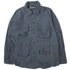 新品 Engineered Garments エンジニアードガーメンツ 22SS Explorer Shirt Jacket - Nyco Horizontal Stripe エクスプローラーシャツジャケット ホリゾンタルストライプ KM168 M ボーダー