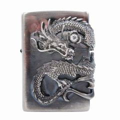 美品 24年 ジッポー ZIPPO ドラゴン 龍 サイドメタル ニッケル古