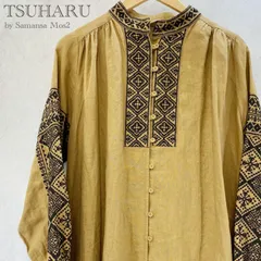 TSUHARU by Samansa Mos2 ツハルバイサマンサモスモス 刺繍ワンピース TYT-1106959 ロングワンピース Free ベージュ レディース