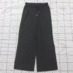 ◇ ⊂ OMNES オムネス カジュアル シンプル イージーワイドストレートパンツ サイズフリー ブラック系 レディース E  【1508200020808】のサムネイル