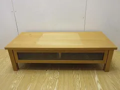 ss2715 【中古】 札幌市内・札幌近郊 引取限定 無印良品 AVラック テレビボード 幅108cm ナチュラル 良品計画 MUJI ローボード AVボード テレビ台 リビングボード TV台 ガラス扉 リビング収納 ドロップ扉