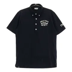 サイズ：L FILA GOLF フィラゴルフ  半袖ポロシャツ ボタンダウン  ブラック系 [240101220100]# ゴルフウェア メンズ