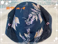 2ウェイ ❤️不織布マスク　レースマスク　ビーズ　立体　ネイビー　ピンク　秋冬