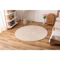 わ*な様 円形ラグ◇スミノエ◇150cm◇アイボリー◇展示品(JTH06-2