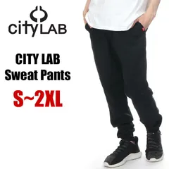 【新品・未使用】【ブラック】CITY LAB スウェットパンツ メンズ レディース シティラブ スリム ジョガーパンツ スキニー シティーラブ 大きいサイズ ビッグサイズ 無地 細身 薄手 部屋着 ストリート スポーツ S M L XL XXL