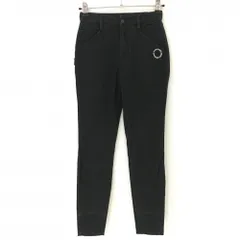 ジャックバニー パンツ 黒 シンプル ロゴ刺しゅう ストレッチ  レディース 0(S) ゴルフウェア Jack Bunny