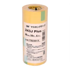 3M マスキングテープ 243J Plus 20mm×18M 6巻パック (243J 20)