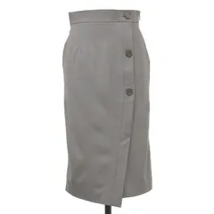 【美品】PINKY&DIANNE ピンキー&ダイアン スカート ブラウン サイズ:36(S) / 24秋冬 ラップ タイト スカート / ミディ丈 膝丈 ウールブレント / ボトムス【レディース】【中古】