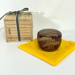 茶道具　塗師　安田春仁作　老松茶入　共箱　V　7893 Amazon.co.jp: 茶道具 塗師 安田春仁作 老松茶入 共箱 V 7893