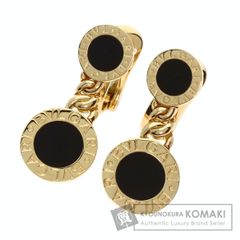 BVLGARI ブルガリ ブルガルブルガリ オニキス ピアス K18YG レディース