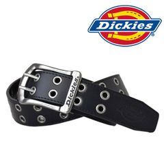 Dickies ベルト 《01ブラック》新品 未使用 ディッキーズ PUレザーベルト ダブルホール ハトメ ダブルピン【G1C】ファッション メンズ