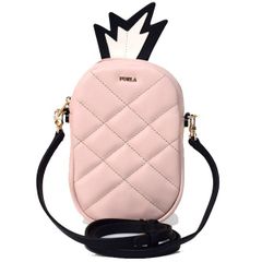 フルラ バッグ FURLA カーフレザー パイナップル パイン モチーフ クロスボディー 斜めがけ ショルダー バッグ ライトピンク 943748