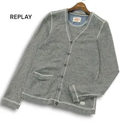 REPLAY リプレイ 通年 ステッチ★ カーディガン Sz.S メンズ グレーのサムネイル