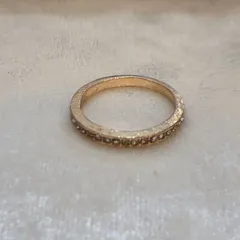 ゴールドメッキリング　ジルコニア人工石　指輪  　16号　0811