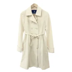 BURBERRY BLUE LABEL バーバリーブルーレーベル  ロングコート サイズ:40  ホワイト  レディース ダブル リボンベルト　240002226830
